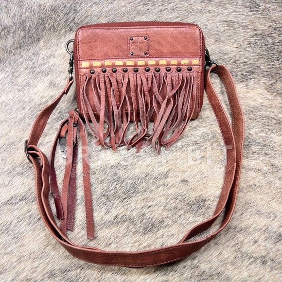 STS Ranchwear Handbags - STS Ranchwear Crossbody Leather Purse w/ Fringe